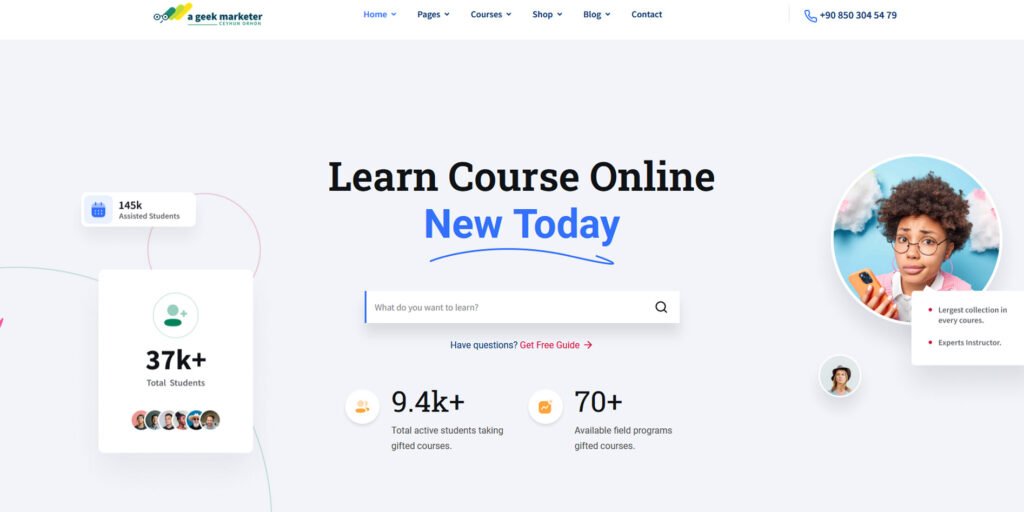 ageekmarketer-online-course-web-site-demo